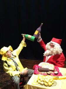 La slitta e il surf di Babbo Natale